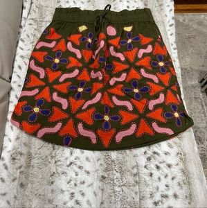 ANTHROPOLOGIE SHORT SKIRT,OF VARIOUS COLOR BEAUTIFUL